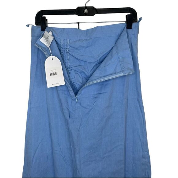 Rumer The Label x Revolve Blue Linen Resortwear Camille Top/Skirt Set Large - Picture 7 of 10